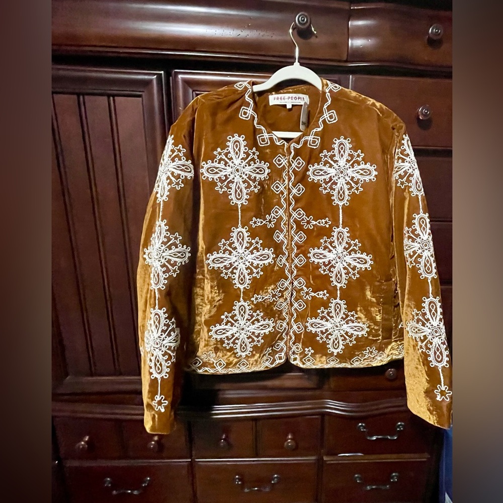 NWT- Free People sold out BRN/GOLD color MIA Jacket size M and L